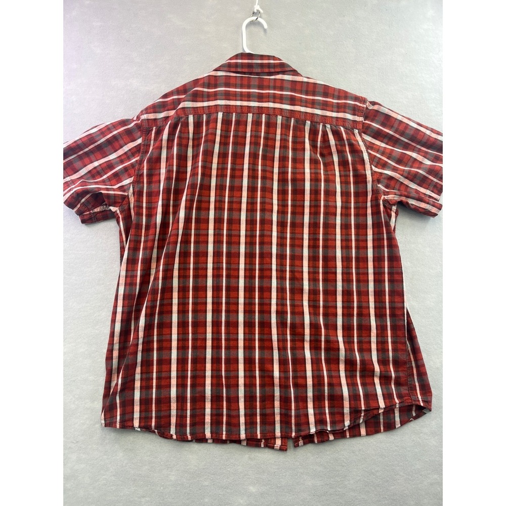 Carhartt Button Down Shirt Mens XL Red Excellent Loose Fit Plaid TW4625-M - Picture 3 of 12